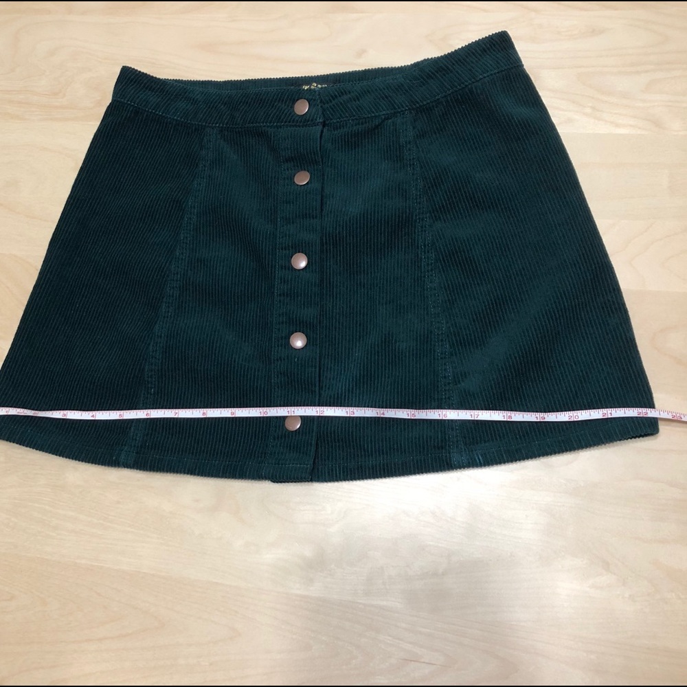 Forever 21 Dark Green Corduroy Mini Skirt - Picture 6 of 6